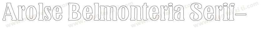 Arolse Belmonteria Serif字体转换